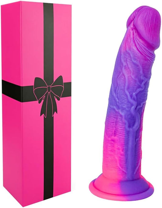 Silicone Realistic Anal Dildo, 8 Inch G Spot Dildo