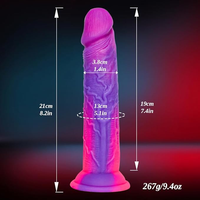 Silicone Realistic Anal Dildo, 8 Inch G Spot Dildo