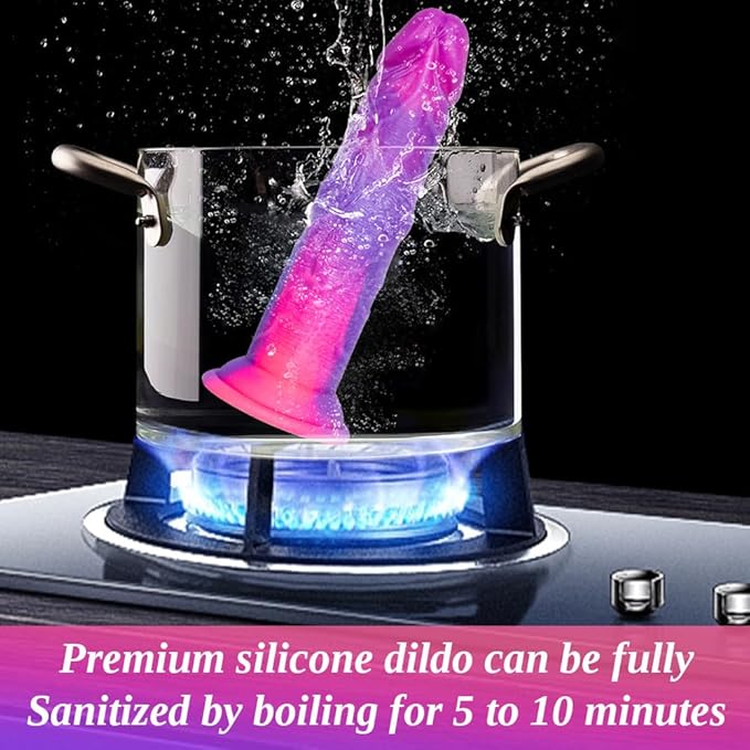 Silicone Realistic Anal Dildo, 8 Inch G Spot Dildo